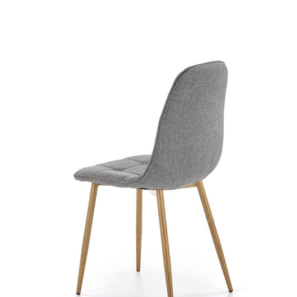 Scaun K316, gri/stejar, stofa clasica/metal, 44x56x87 cm