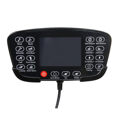 Fotoliu SOLARIA, crem/gri, piele ecologica, cu functie de masaj si incalzire, 72x140/187x105 cm