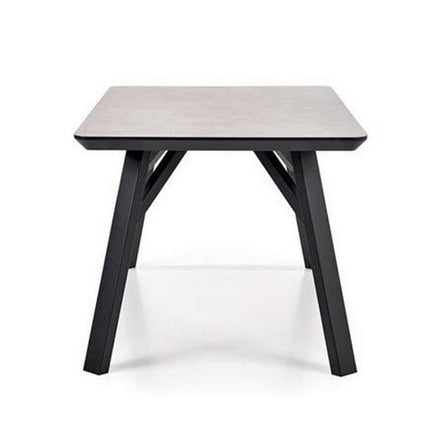 Masa HALIFAX, gri beton/negru, 160x90x76 cm