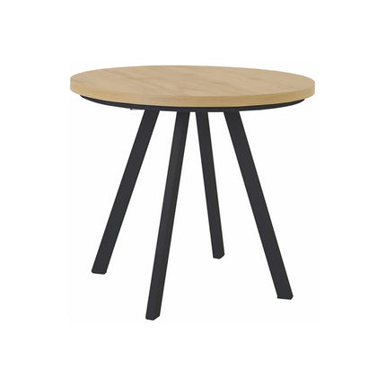 Masa extensibila PARES, stejar artisan/negru, PAL laminat/metal, 90/180x90x76 cm