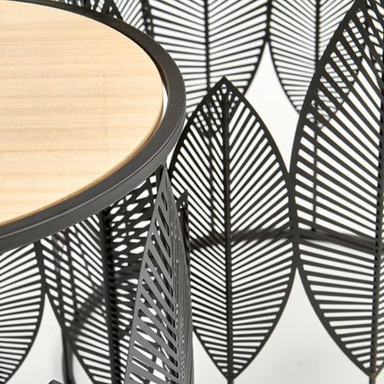 Set 2 masute cafea FOLLA, stejar/negru