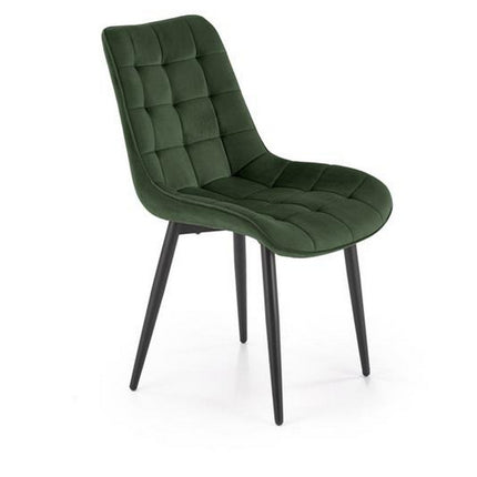 Scaun K580, verde inchis - HLR 57, stofa catifelata/otel, 51x61x85 cm