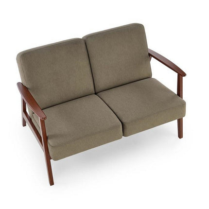 Canapea MILANO 2S, stofa catifelata verde olive - Castel 39, 120x77x77 cm