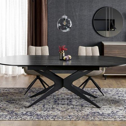 Masa extensibila SANDRO, negru, 180/240x100x76 cm