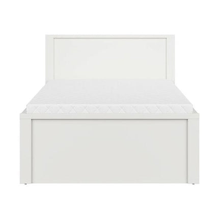 Cadru pat Kaspian 120X200, alb mat, PAL/metal