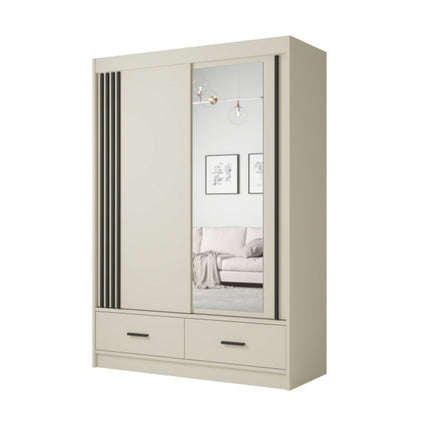 Dulap CANADA CA34-150, casmir/negru, PAL, cu 2 usi si 2 sertare, 150x60x215 cm