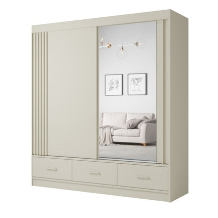 Dulap CANADA CA31-200, casmir, PAL, cu 2 usi si 3 sertare, 200x60x215 cm