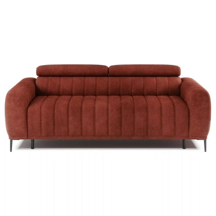 Canapea extensibila GANDI 140, stofa catifelata mov lila - Monolith 62, cu tetiere reglabile, 207x102x95 cm