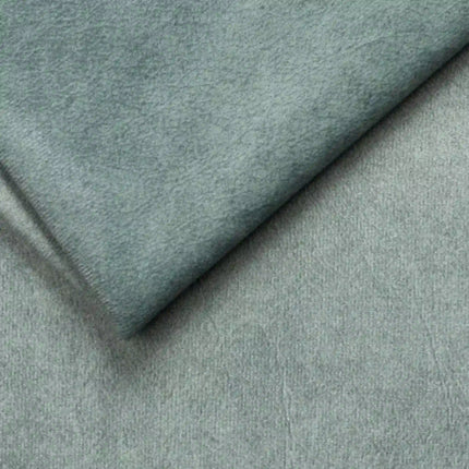 Coltar extensibil MOLINA MINI, sezlong stanga, stofa catifelata verde menta - Salvador 12, Gama Premium, cu lada depozitare si tetiere reglabile, 277x189x90 cm