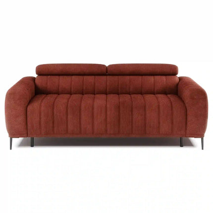 Canapea extensibila GANDI 160, stofa catifelata verde menta - Salvador 12, cu tetiere reglabile, 227x102x95 cm