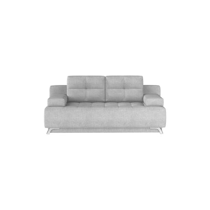 Canapea extensibila OSLO, stofa catifelata verde menta - Salvador 12, cu lada depozitare, 197x94x90 cm