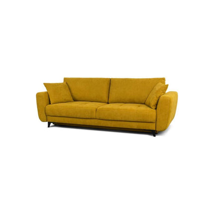 Canapea extensibila KARISA, stofa catifelata gri - Monolith 92, cu lada depozitare, 246x111x93 cm