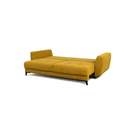 Canapea extensibila KARISA, stofa catifelata gri - Element 23, cu lada depozitare, 246x111x93 cm