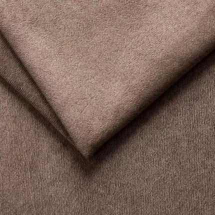 Coltar extensibil SELVA MINI, sezlong stanga, stofa catifelata maro - Salvador 3, cu lada depozitare si tetiere reglabile, 270x173x95 cm