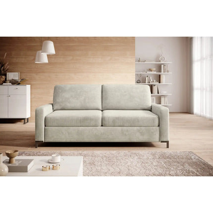 Canapea extensibila TINO 140, stofa catifelata albastru - Poso 05, 187x97x84 cm