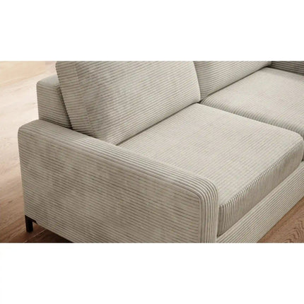 Canapea extensibila TINO 140, stofa catifelata albastru - Poso 05, 187x97x84 cm