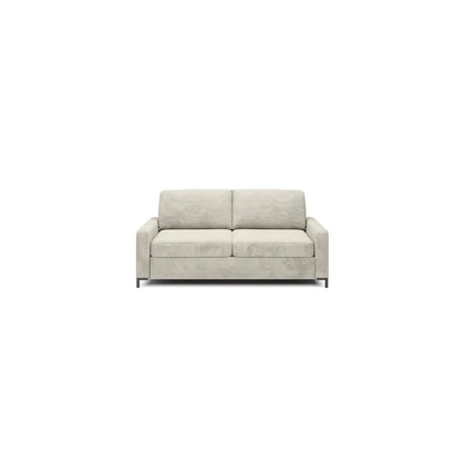 Canapea extensibila TINO 140, stofa catifelata albastru - Poso 05, 187x97x84 cm
