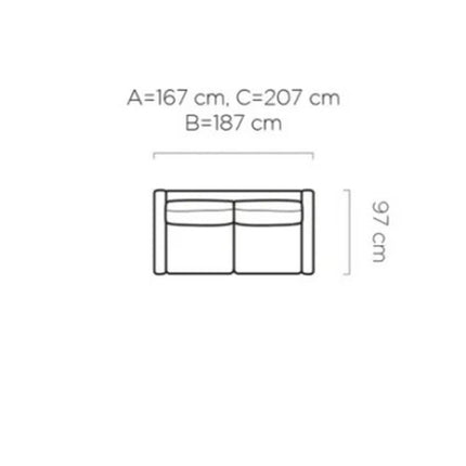 Canapea extensibila TINO 140, stofa catifelata albastru - Poso 05, 187x97x84 cm