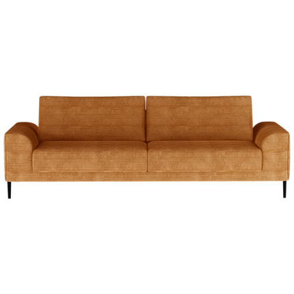 Canapea extensibila CAPITOL, stofa catifelata caramiziu - Salvador 07, cu lada depozitare, 250x105x89 cm