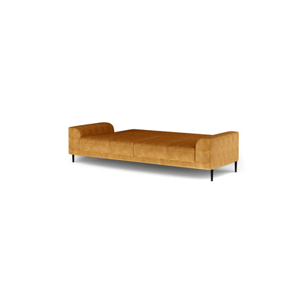 Canapea extensibila CAPITOL, stofa catifelata caramiziu - Salvador 07, cu lada depozitare, 250x105x89 cm