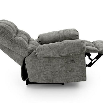 Fotoliu recliner AMORE, gri, stofa, 105x100x86 cm
