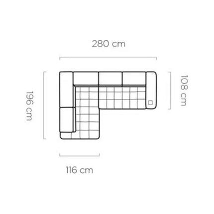 Coltar BAGGIO, sezlong dreapta, stofa catifelata verde menta - Salvador 12, cu reglaj electric, incarcator wireless, lada depozitare si tetiere reglabile, 280x196x100 cm