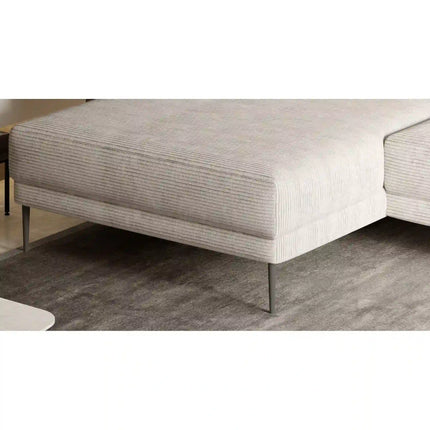 Coltar extensibil CAPITOL, sezlong dreapta, stofa catifelata gri inchis - Whisper 15, Gama Premium, cu lada depozitare, 276x175x89 cm