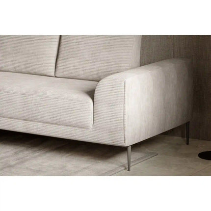 Coltar extensibil CAPITOL, sezlong dreapta, stofa catifelata gri inchis - Whisper 15, Gama Premium, cu lada depozitare, 276x175x89 cm