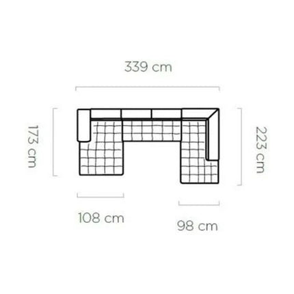 Coltar extensibil SELVA XL, sezlong dreapta, stofa catifelata roz pudra - Letto 60, Gama Premium, cu lada depozitare si tetiere reglabile, 339x223x95 cm