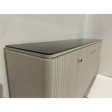 Comoda SIERRA SR8, casmir/negru, PAL laminat, 185x39x86 cm
