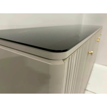Comoda SIERRA SR8, casmir/negru, PAL laminat, 185x39x86 cm