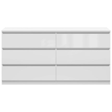 Comoda TETRIX, alb lucios, PAL, 150x45x75.5 cm