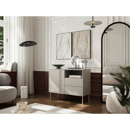 Comoda TRESSE, bej, PAL laminat, 100x40x75 cm