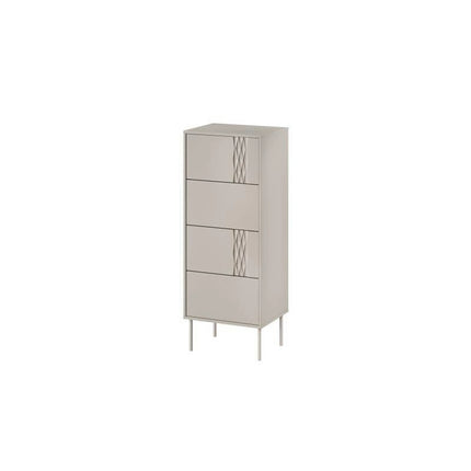 Comoda TRESSE, bej, PAL laminat, 50x40x125 cm