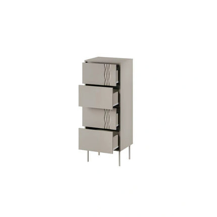 Comoda TRESSE, bej, PAL laminat, 50x40x125 cm