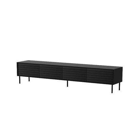 Comoda TV CORTINA, negru, PAL laminat, 200x40x55 cm