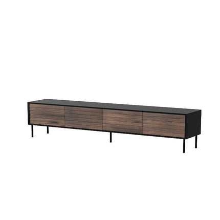 Comoda TV CORTINA, nuc/negru, PAL laminat, 200x40x55 cm