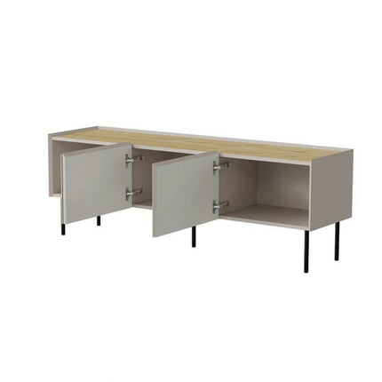 Comoda TV FELLINI, casmir/stejar, 150x40x52 cm
