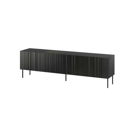 Comoda TV ISLA, negru mat, PAL laminat, 201x40x60 cm