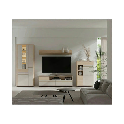 Comoda tv sufragerie OSLO OS4, stejar riva/casmir, PAL laminat, 160x44x50 cm