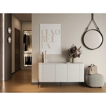 Comoda VERA, alb, PAL laminat, 150x40x80 cm