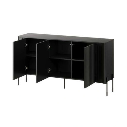 Comoda VERA, negru, PAL laminat, 150x40x80 cm
