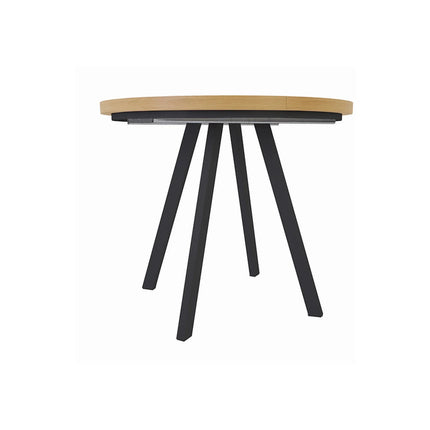 Masa extensibila PARES, stejar artisan/negru, PAL laminat/metal, 90/180x90x76 cm