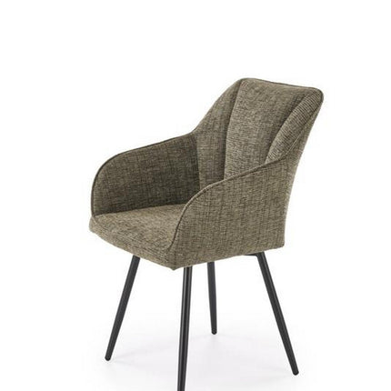 Scaun K576, verde olive/negru, stofa clasica/otel, 54x60x85 cm