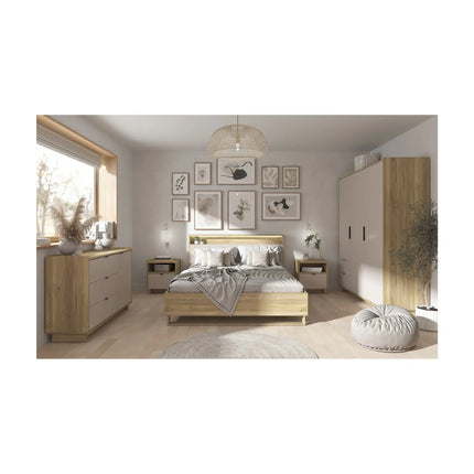 Noptiera DALVA, stejar/casmir, PAL, 50x42x57 cm