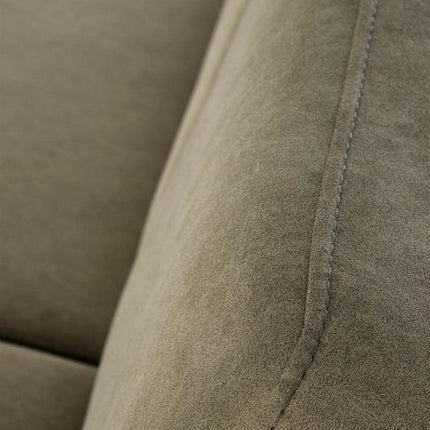 Canapea MILANO 3S, verde olive/nuc, stofa clasica/lemn, 175x77x77 cm