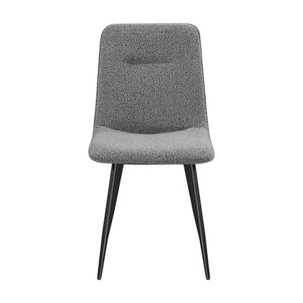 Scaun DOT, gri inchis/negru, stofa buclata/metal, 45x57x89 cm