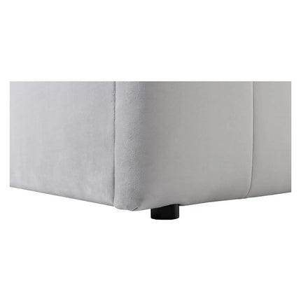 Cadru pat LONES 160x200, stofa catifelata gri deschis - Bluvel 03
