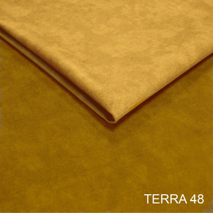 Coltar extensibil SELVA MINI, sezlong stanga, stofa catifelata galben - Terra 48, 270x173x95 cm