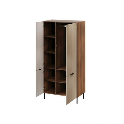 Dulap ALMERA TYP5, nuc/casmir, PAL laminat, cu 2 usi, 90x52x185 cm